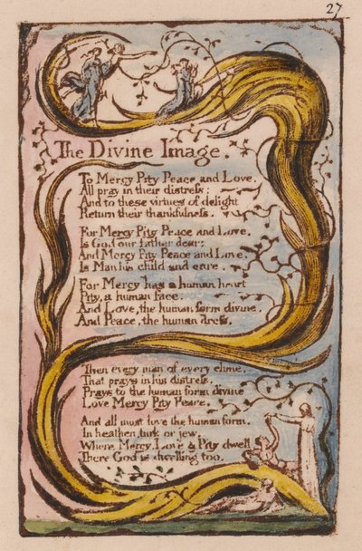 Songs of Innocence and of Experience, Plate 27, The Divine Image (Bentley 18) by William Blake